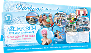 Dárkové poukazy Aquaforum